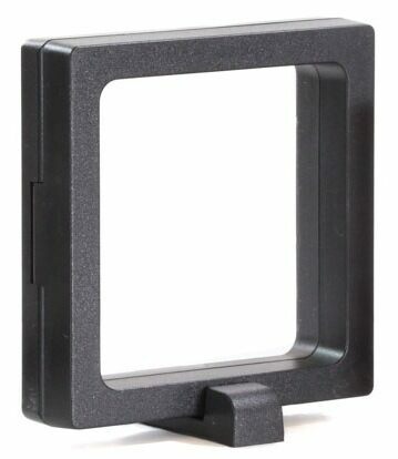3.5" (Medium) Floating Frame Display Cases With Stands - Black - Photo 1